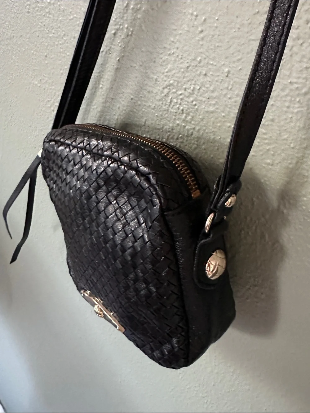ELLIOTT LUCA Woven Leather Mini Crossbody Bag - Picture 11 of 13